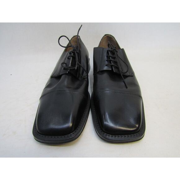 Mezlan Mens Size 9 M Black Leather Oxford Dress Shoes